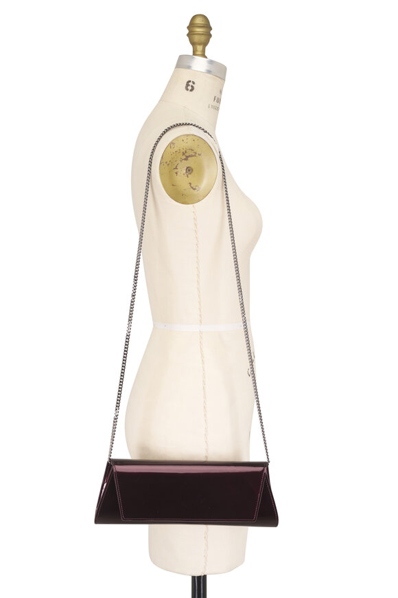Akris Small Anouk Burgundy Leather Chain Clutch - view 5