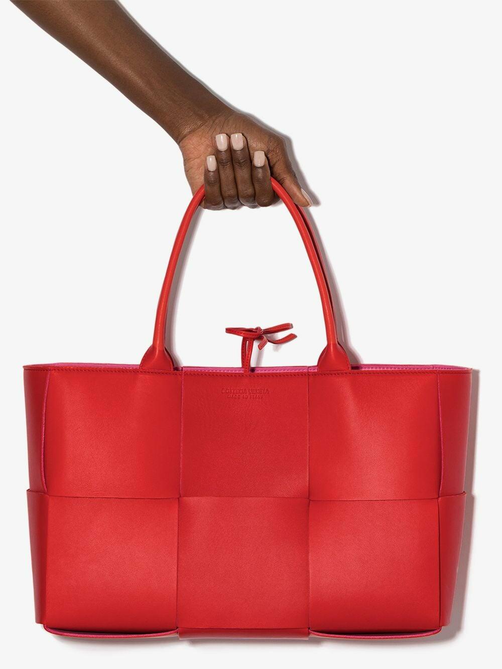 Bottega Veneta - Arco Nail Polish Woven Block Medium Tote