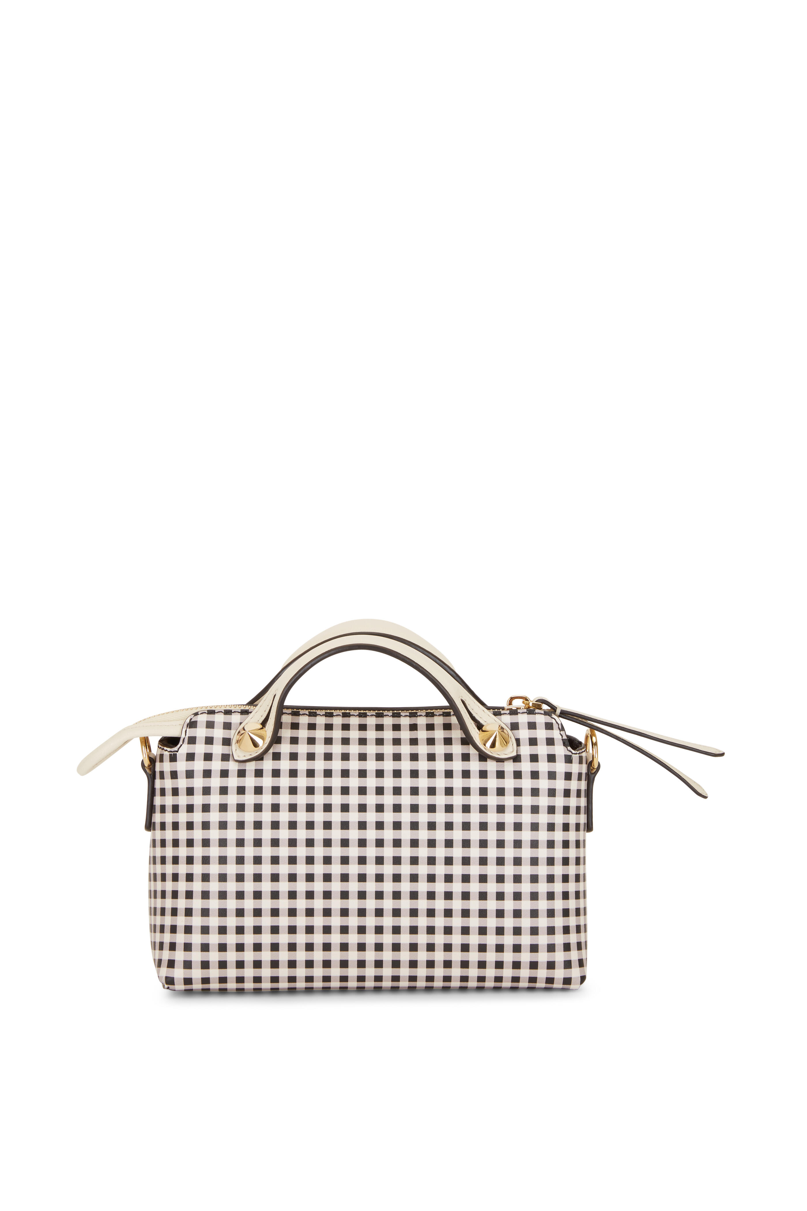 Fendi - By The Way Mini Black & White Check Boston Bag
