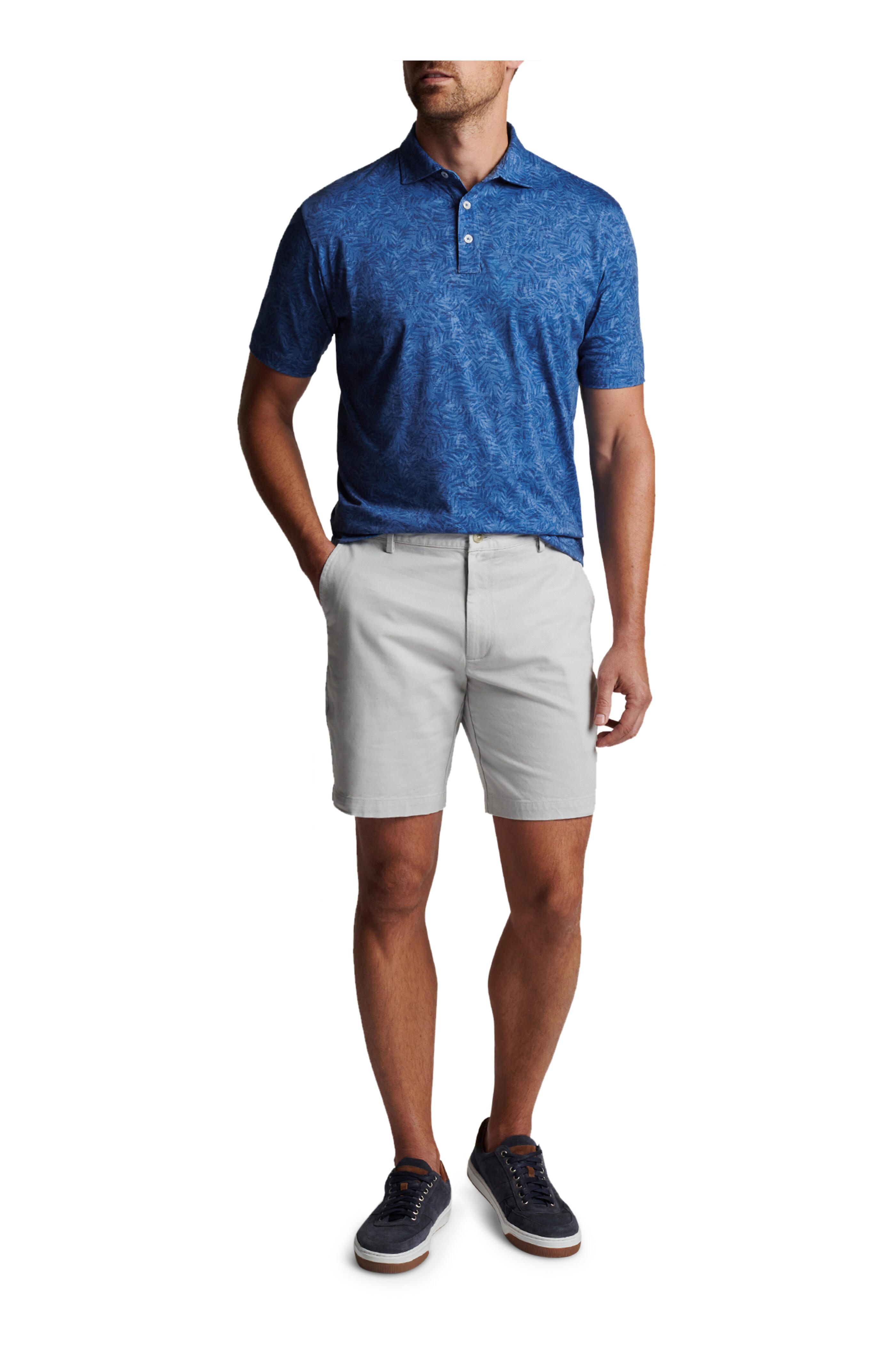 Peter Millar - Pilot Mill Indigo Palms Printed Polo