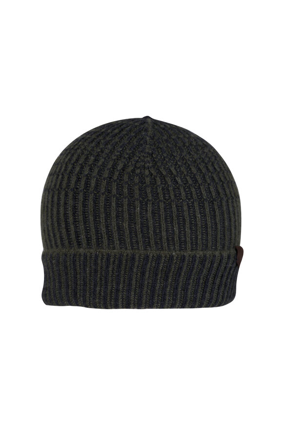 Maurizio Baldassari Dark Olive Knit Beanie