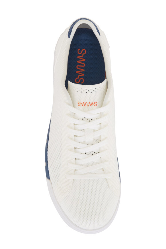 Swims - Breeze White & Ensign Blue Tennis Knit Sneaker