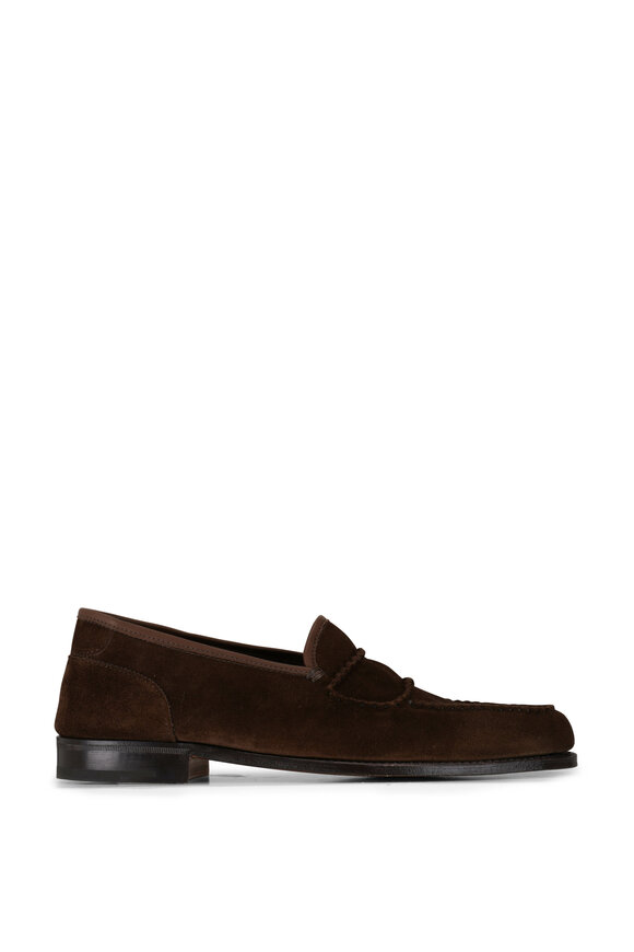 John Lobb - Bath Dark Brown Suede Loafer