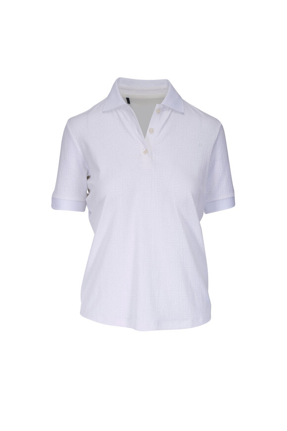 Bogner - Larina Off White B-Logo Jacquard Polo