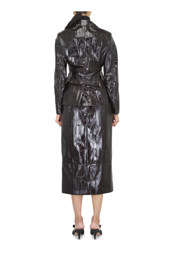 Akris Kimia Coffee Leather Jacket - view 4