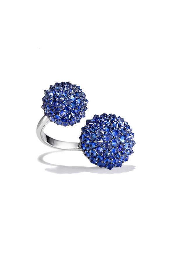 Nam Cho Half Ball Sapphire Double Stack Ring