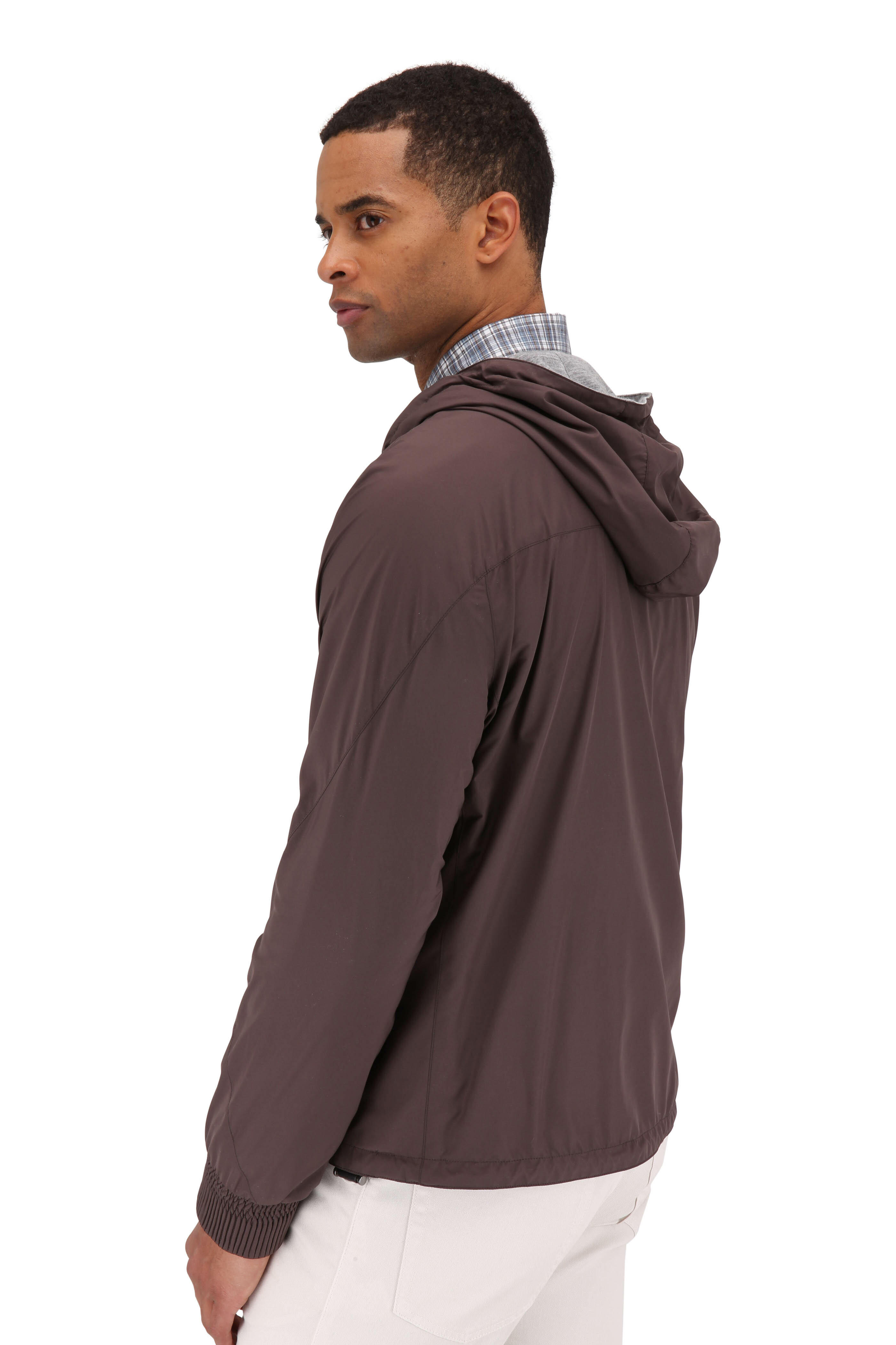 Zegna - Breeze Breaker Brown & Gray Reversible Jacket