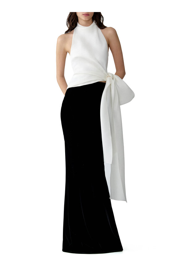 Carolina Herrera Ivory Silk Halter Top - view 2