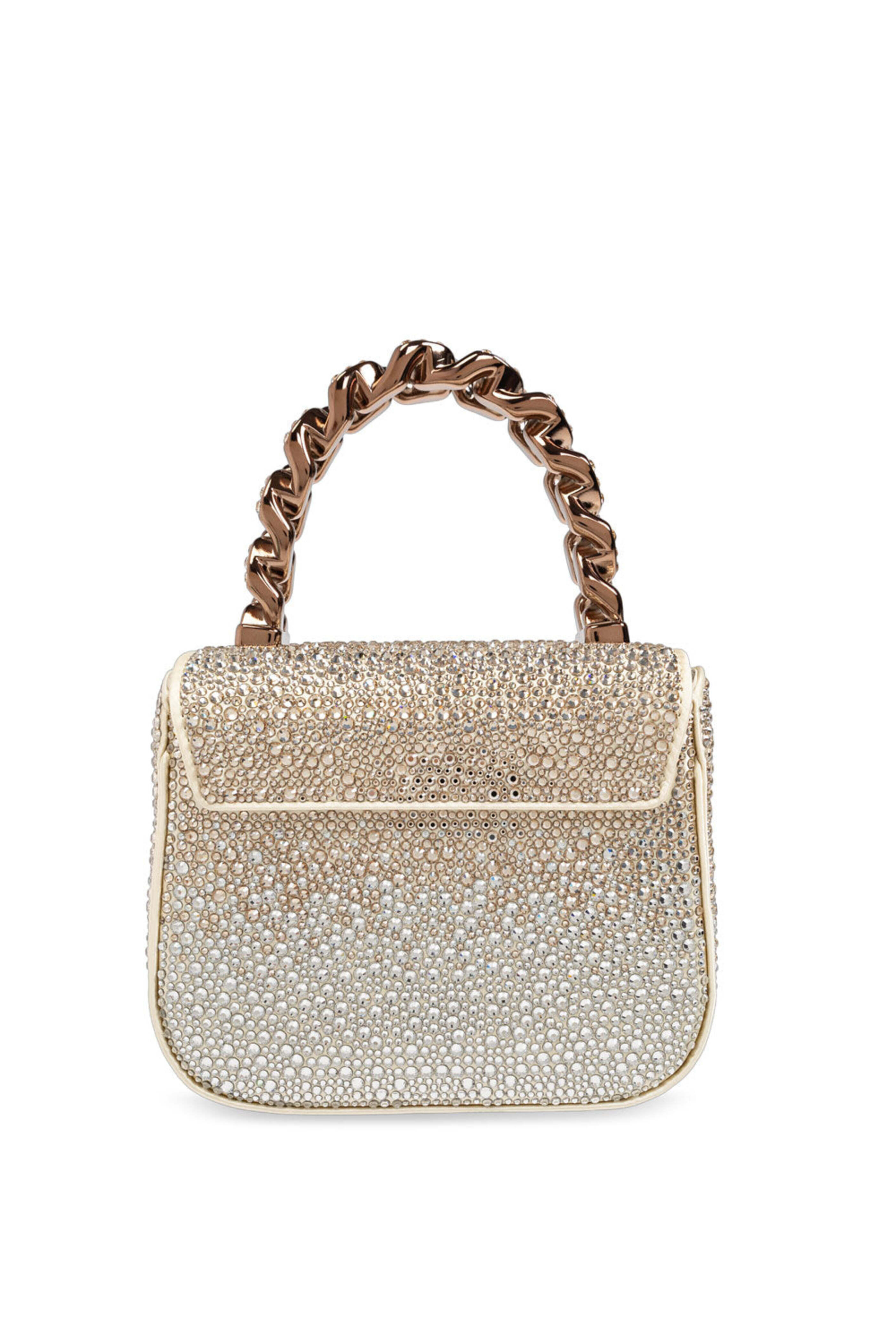 Versace - Mini Crystal La Medusa Bag in Ivory | Mitchell Stores