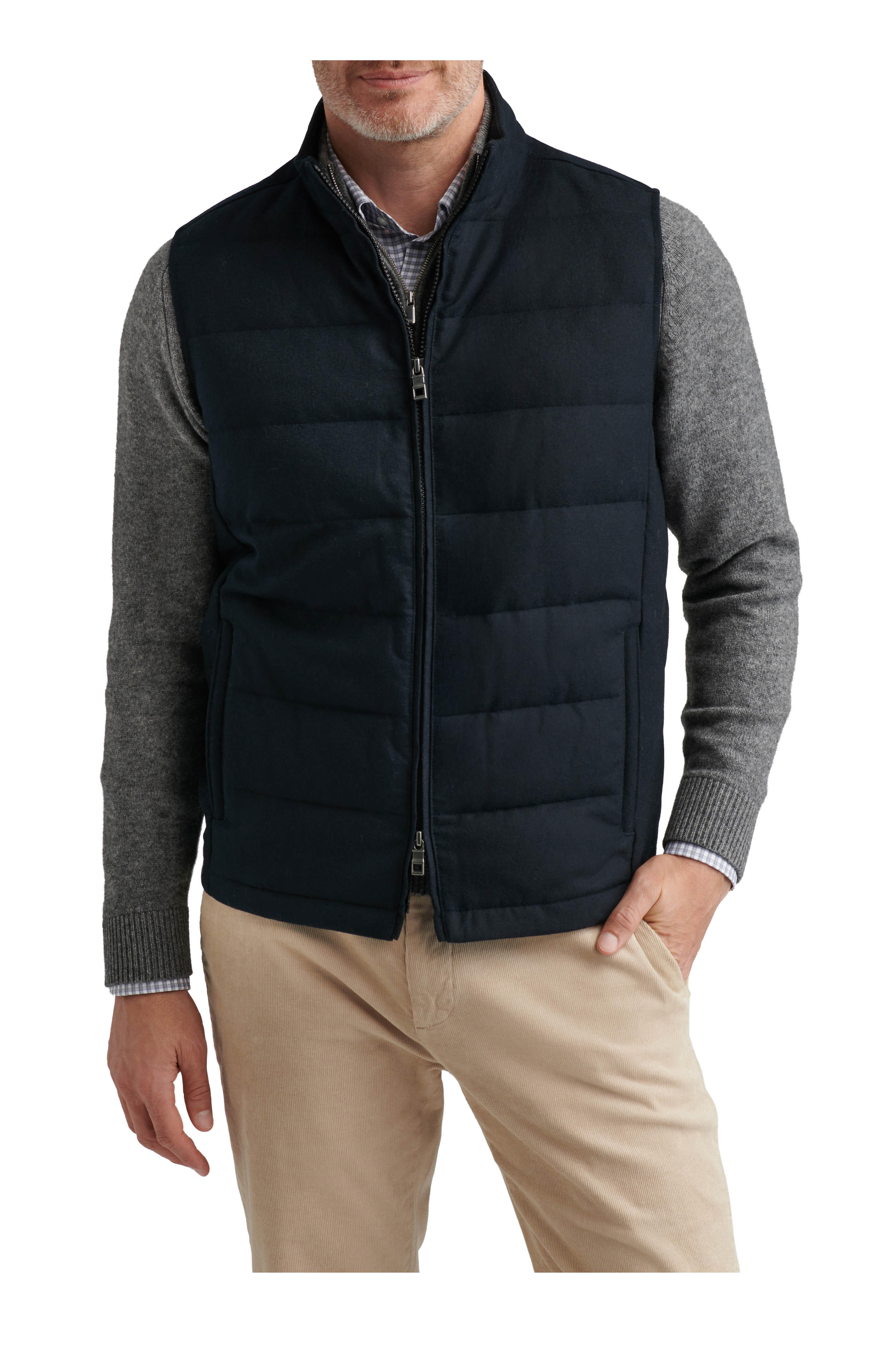 Peter Millar - Davos Black Quilted Flannel Vest