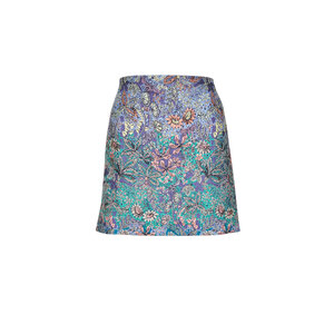 スカート ETRO Women Mid Skirts WRFA011499SA5I2 X0807 BLUE Etro - Blue Multi Base Jacquard Mini Skirt | Mitchell Stores