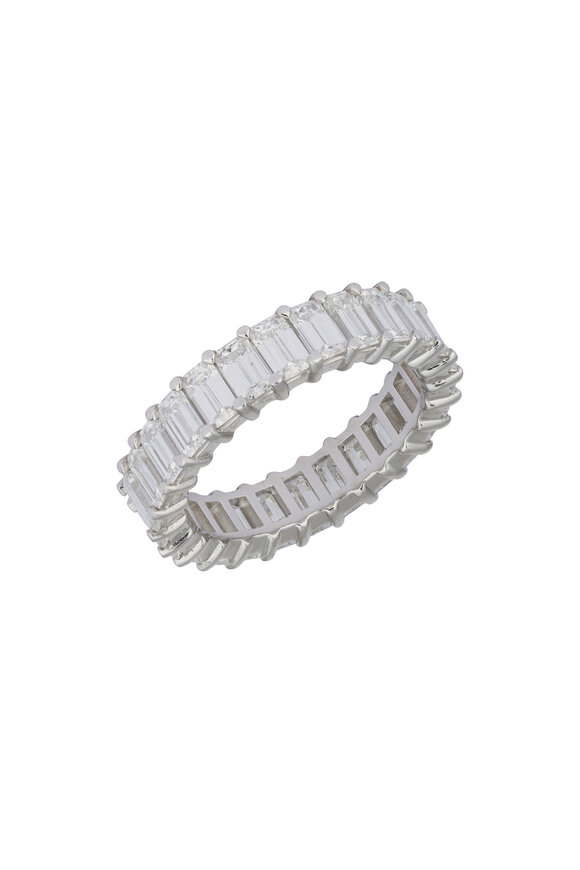 Lowy & Co White Gold Diamond Eternity Band Ring - view 1