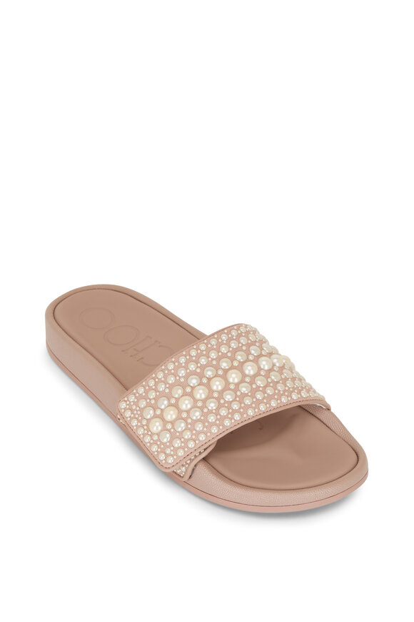 Jimmy Choo - Fitz Ballet Pink Pearl Pool Slide 