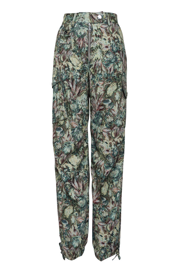 Ganni Jadeite Print Cargo Pant