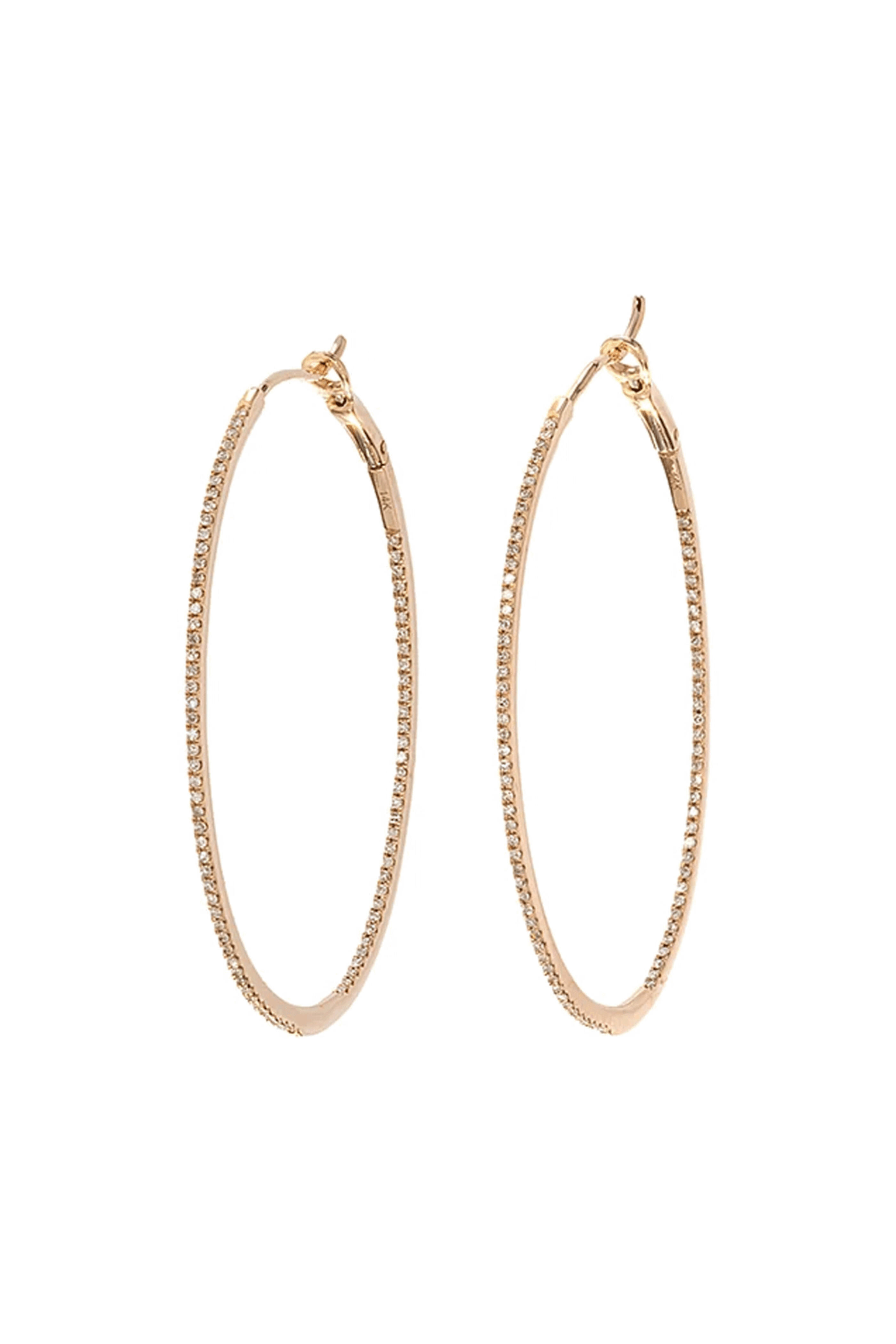 Kai Linz - Diamond Hoop Earrings - view 1