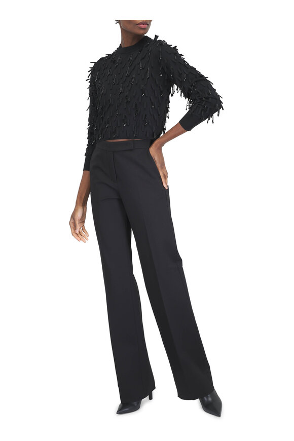 Simkhai Myra Black Embellished Knit Top - view 2