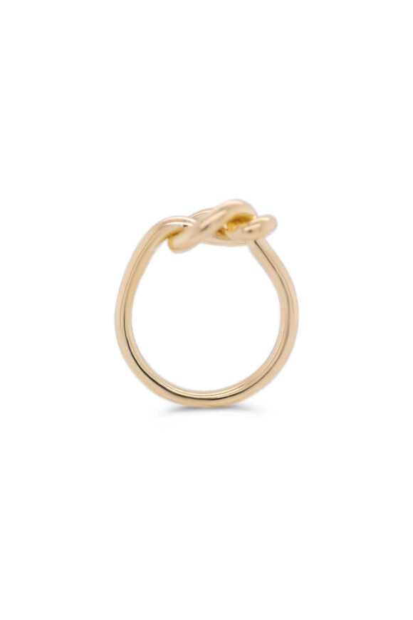 Kali Zoe 18k Yellow Gold Medium Love Knot Ring - view 2