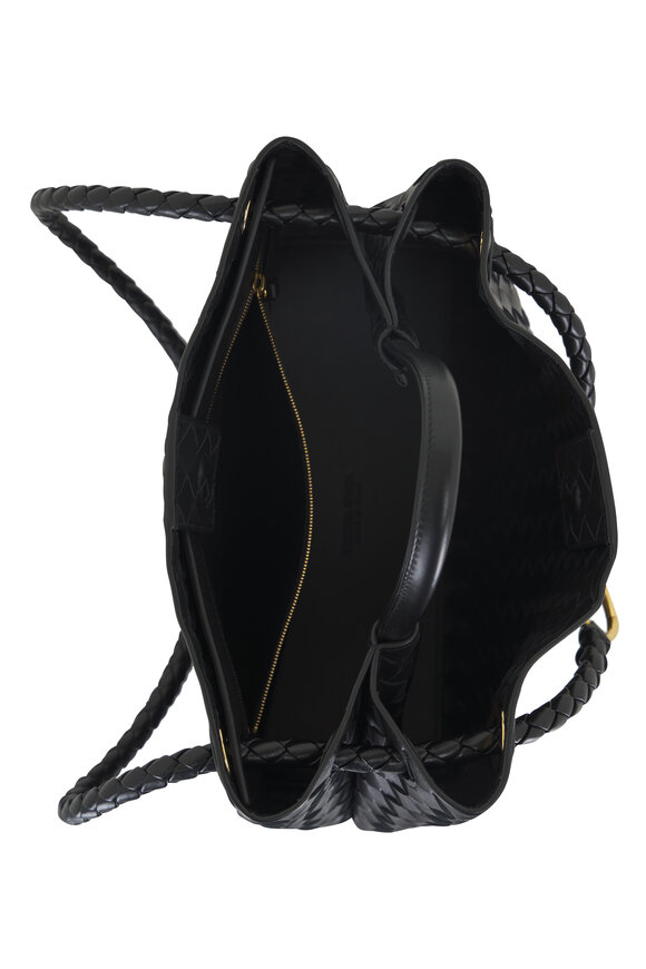 Bottega Veneta - Medium Andiamo Black Intrecciato Leather Bag