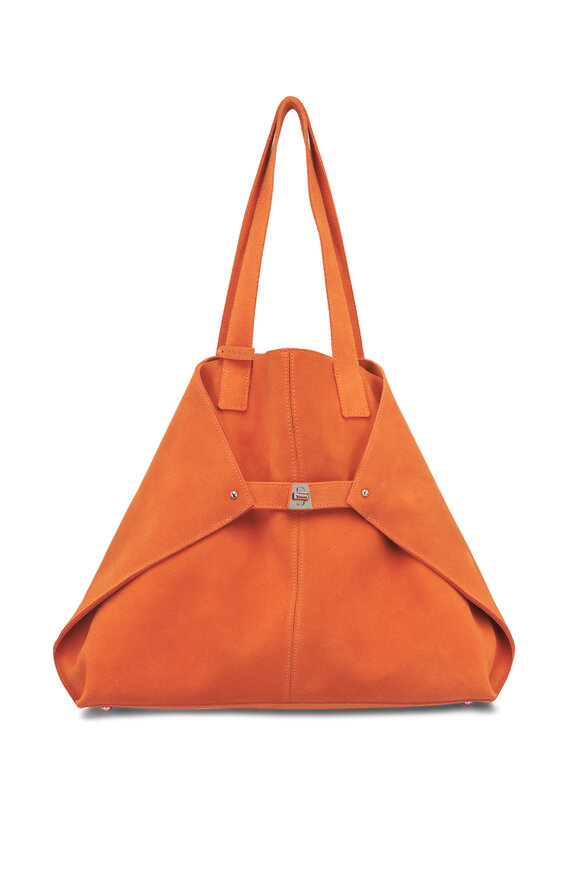 Akris - AI Orange Soft Leather Medium Tote | Mitchell Stores