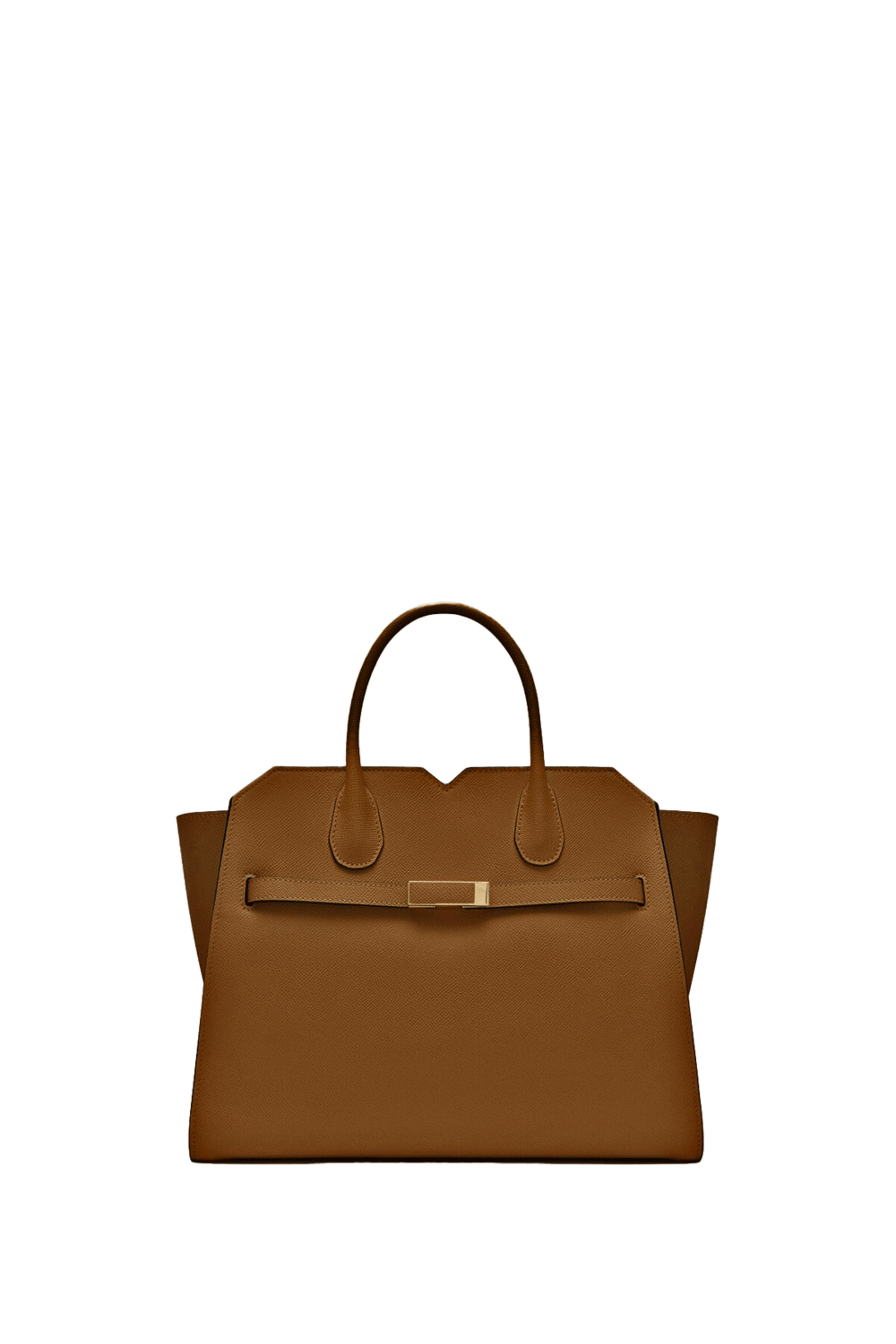 Valextra - Medium Milano Chocolate Leather Two Handle Bag