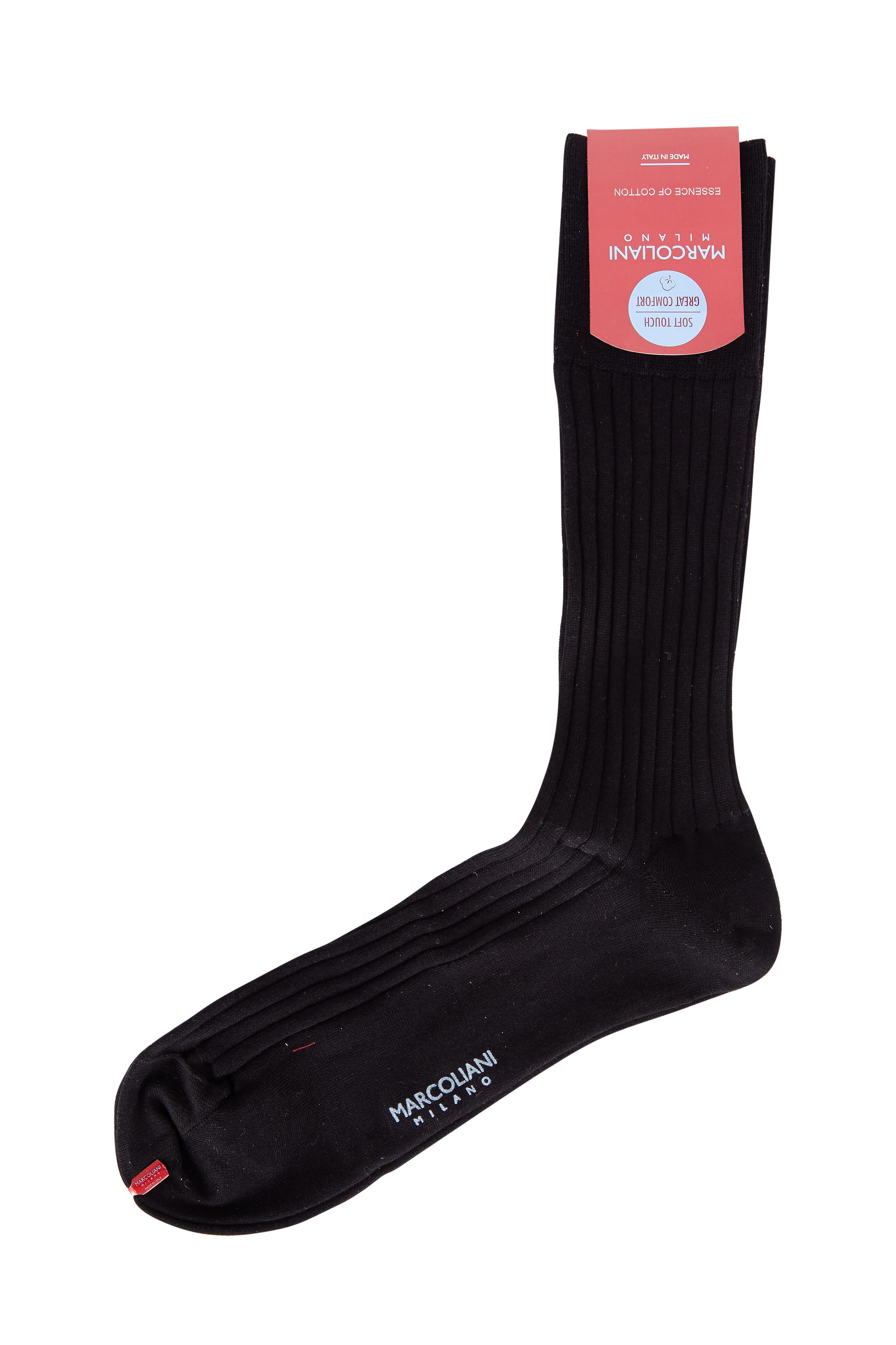 Marcoliani - Black Ribbed Socks