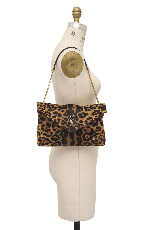 Saint Laurent Manto Natural Ponyhair Chain Pouch - view 6