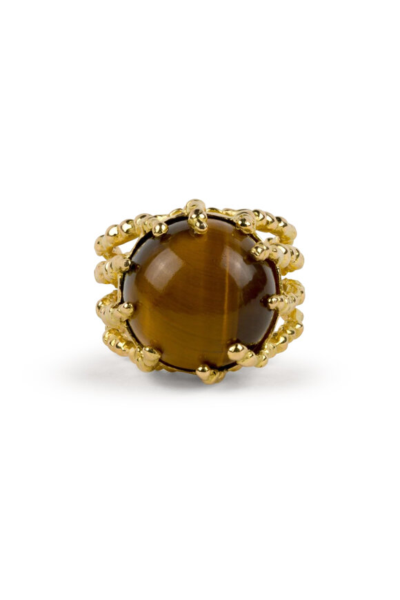 Garnazelle Mini Tigers Eye Bague Boules D’Amour Ring