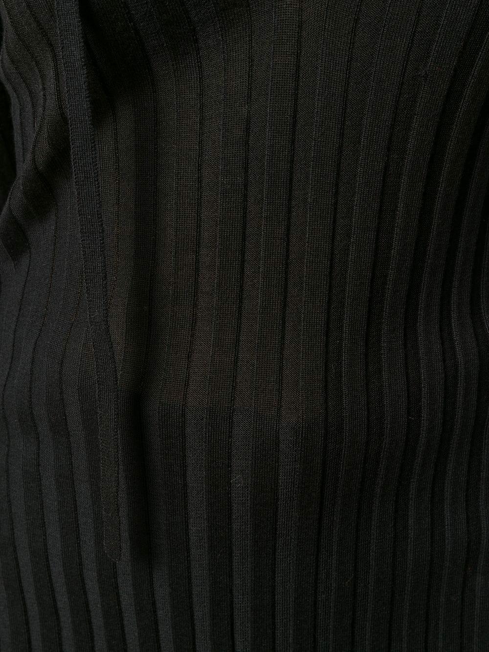 Dorothee Schumacher - Black Ribbed Elbow Sleeve Sweater