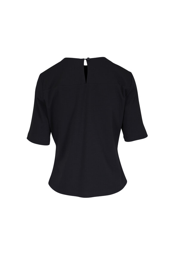 Peter Cohen Buddy Black Stretch Wool Knit Jersey T-Shirt - view 4