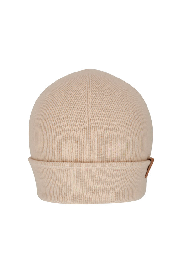 Vince - Beige Ribbed Cashmere Beanie