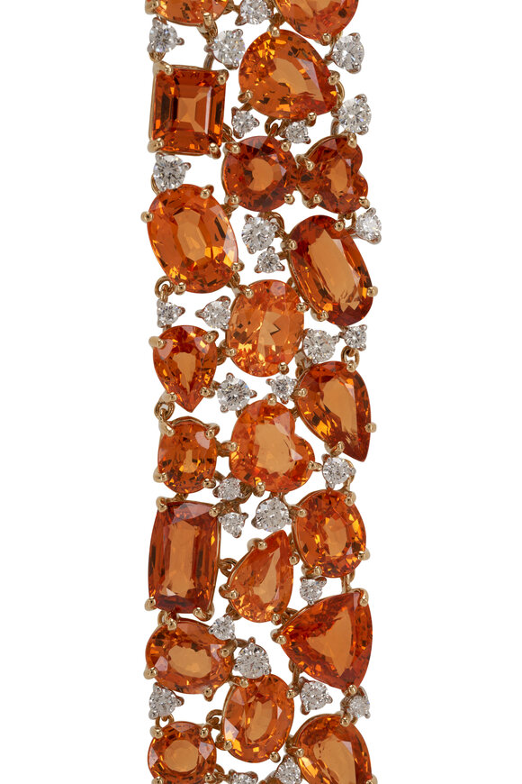 Oscar Heyman - Mandarin Garnet & Diamond Bracelet