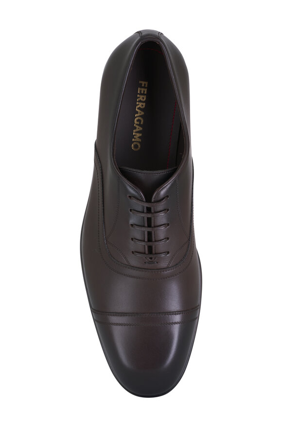 Ferragamo - Cortez Brown Leather Lace Up Dress Shoe