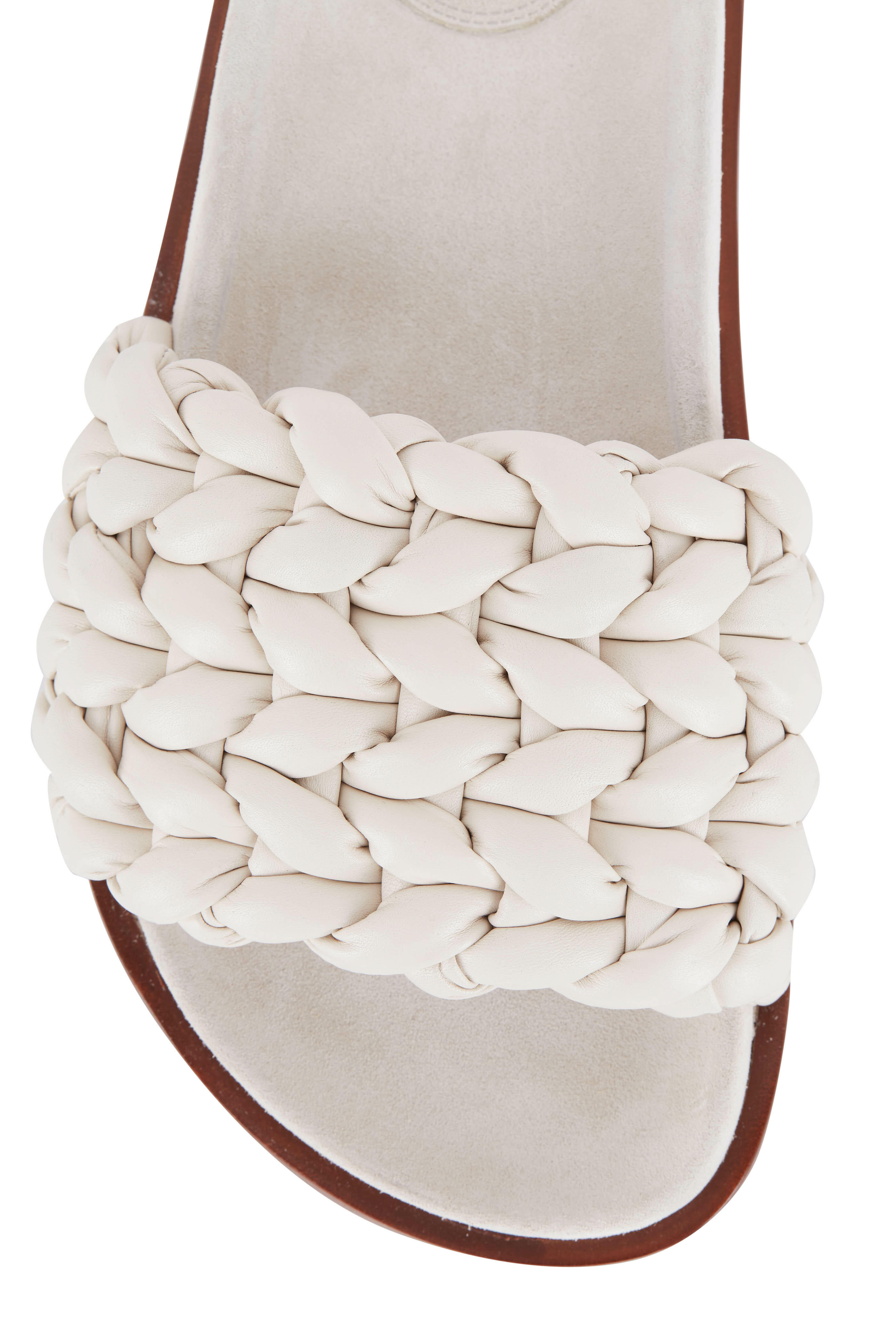 Chloé - Kacey Eggshell Braided Slide | Mitchell Stores