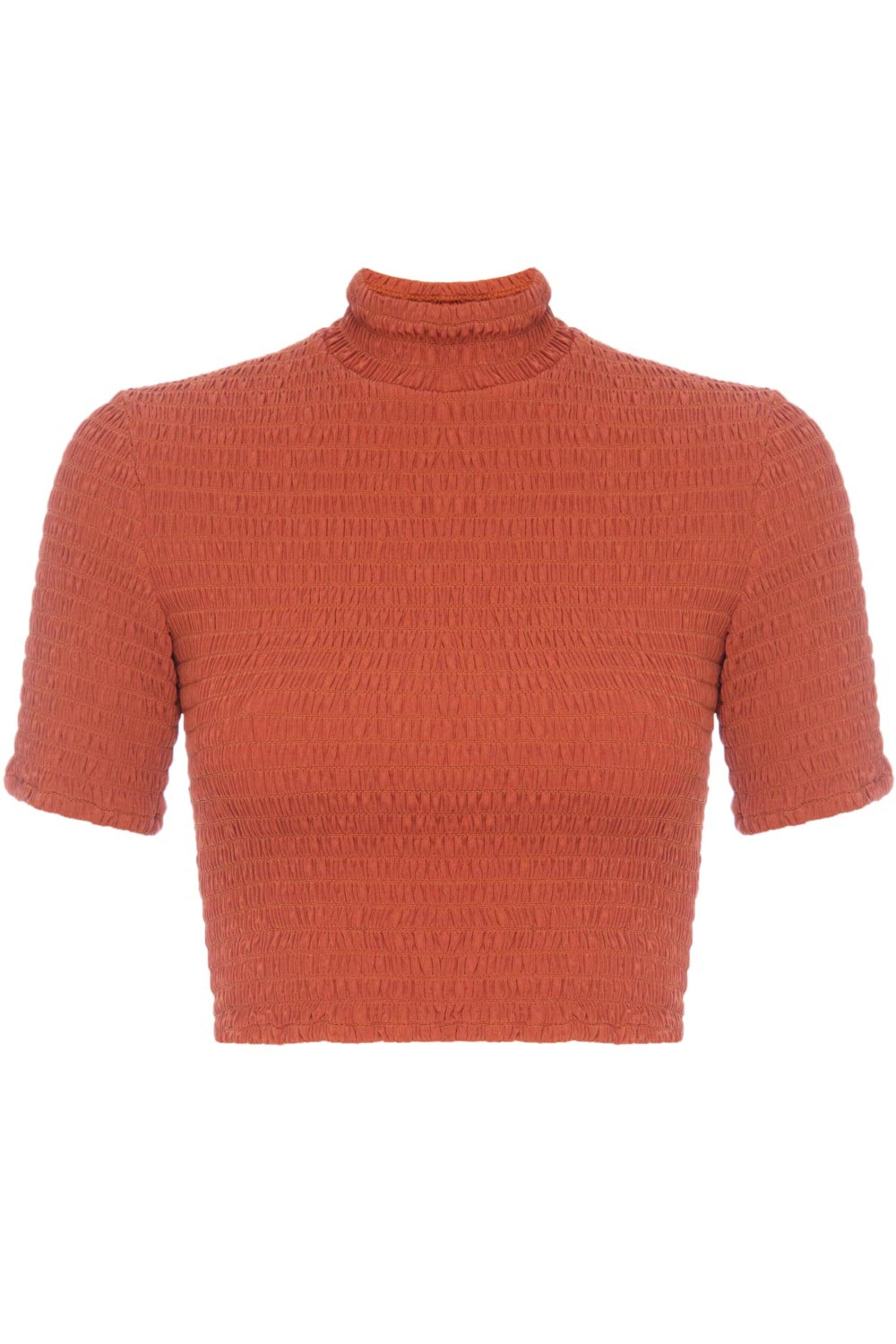 A.L.C. - Deep Amber Smocked Dana Top