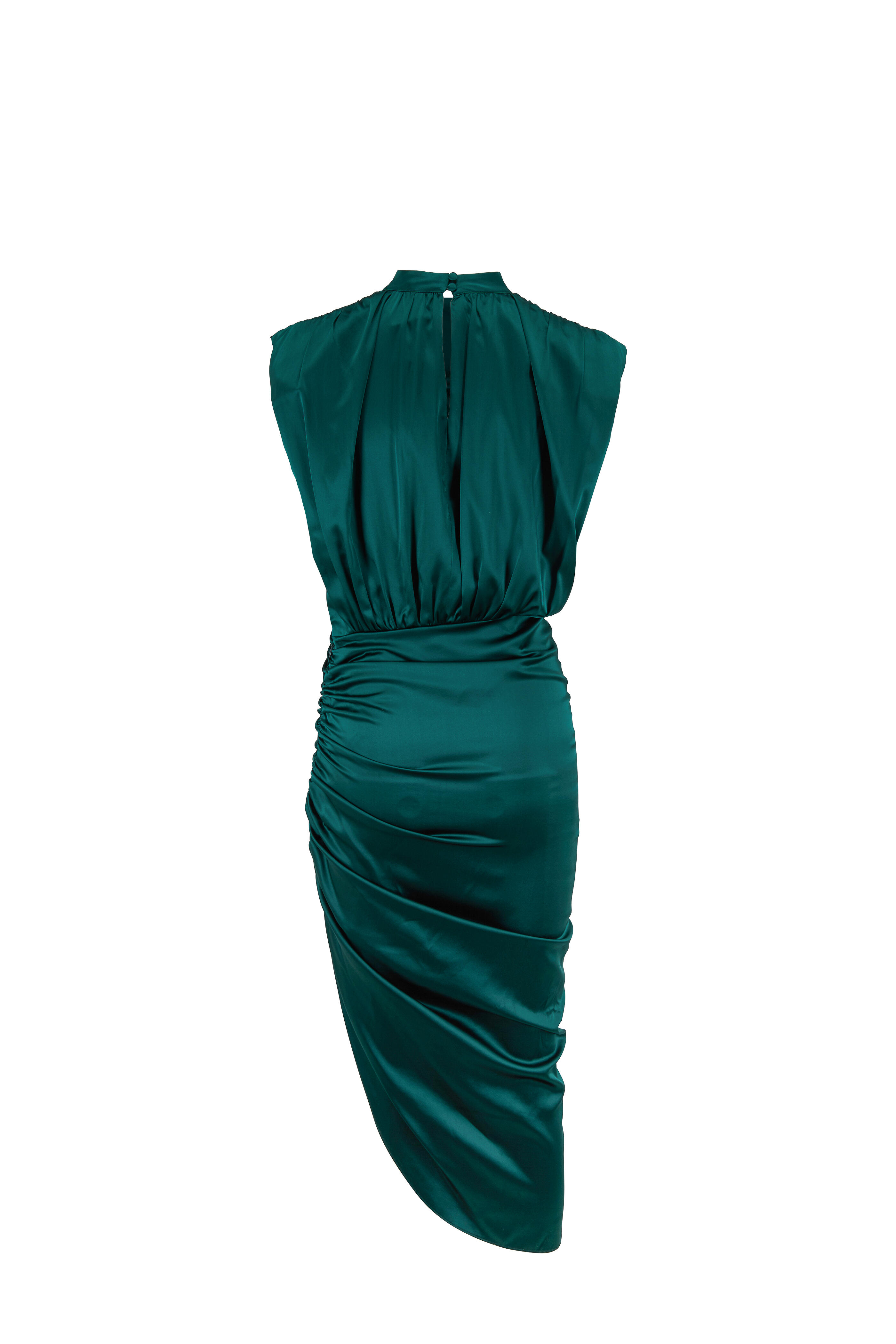 Veronica Beard - Kendall Green Stretch Silk Sleeveless Dress