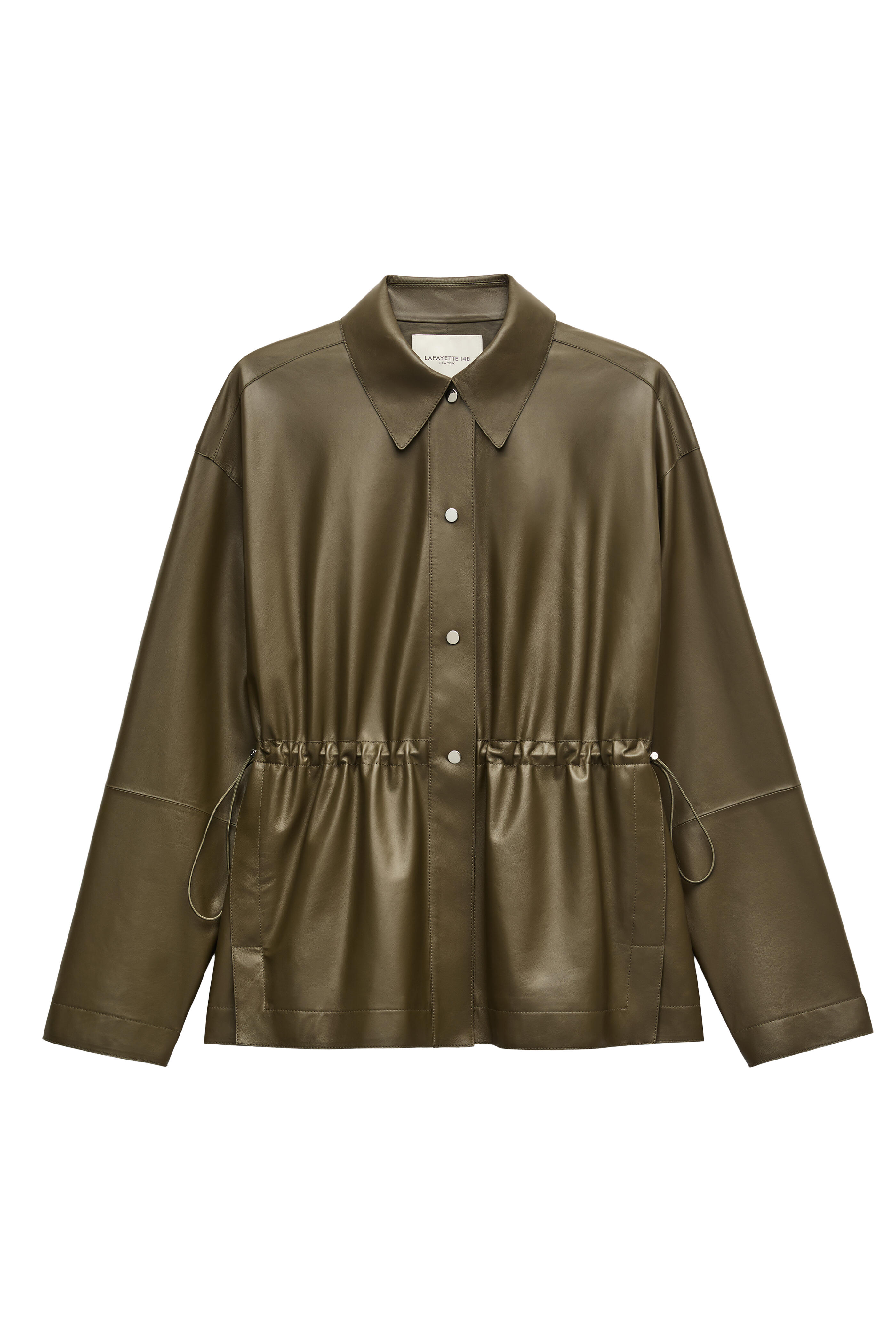 Lafayette 148 New York - Hickory Tech Twill Gathered Waist Oversized Jacket