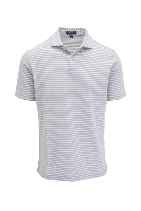 Peter Millar - Albatross Brook Blue Stripe Piqué Polo