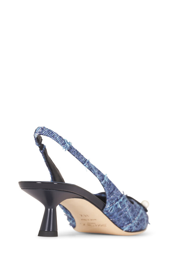 Jimmy Choo Amita Denim Marine Slingback, 45mm - view 7