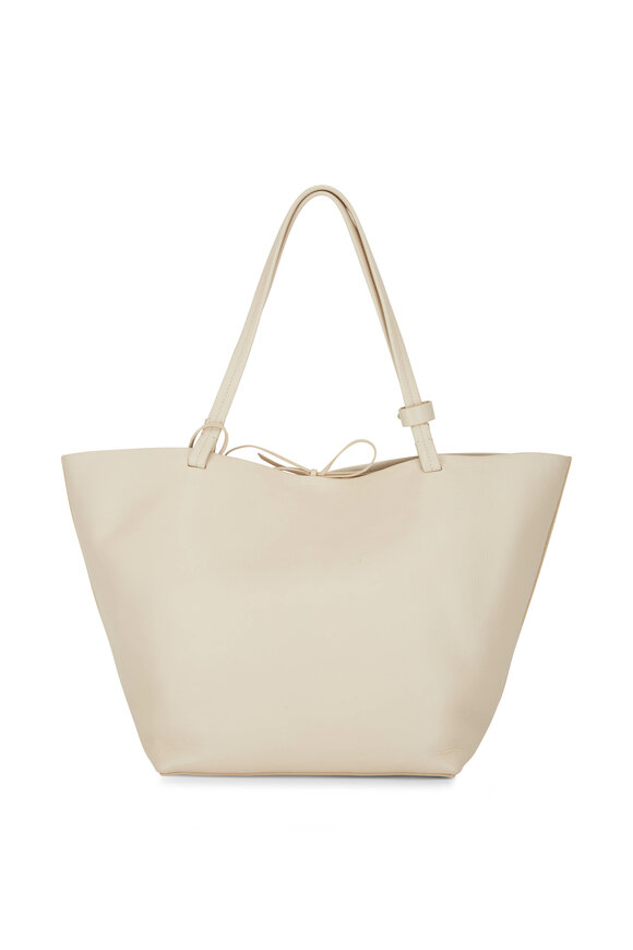 The Row - Park Tote Three Vanilla Smooth Leather Tote