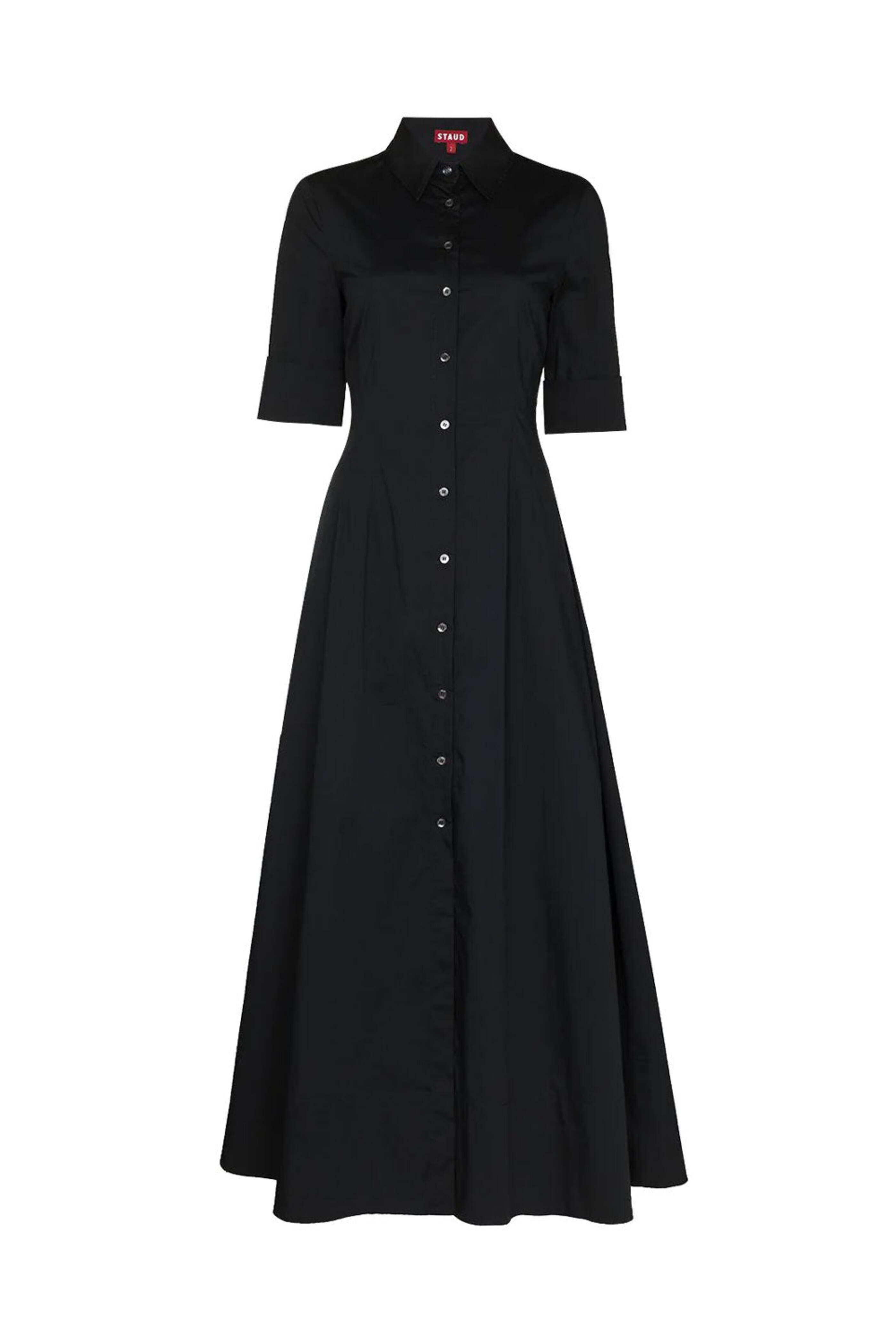 Staud - Black Button Down Joan Maxi Dress