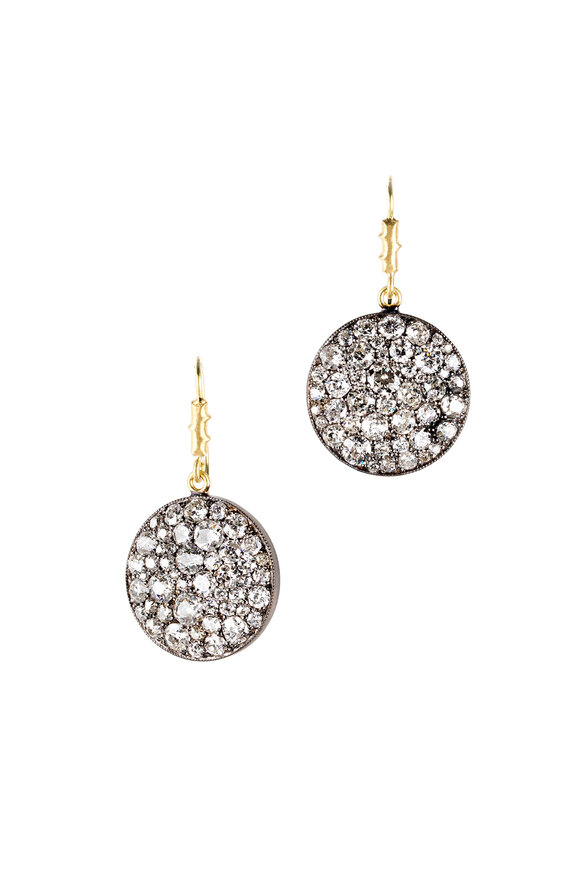 Sylva & Cie Old European Cut Diamond Drop Earrings - view 1