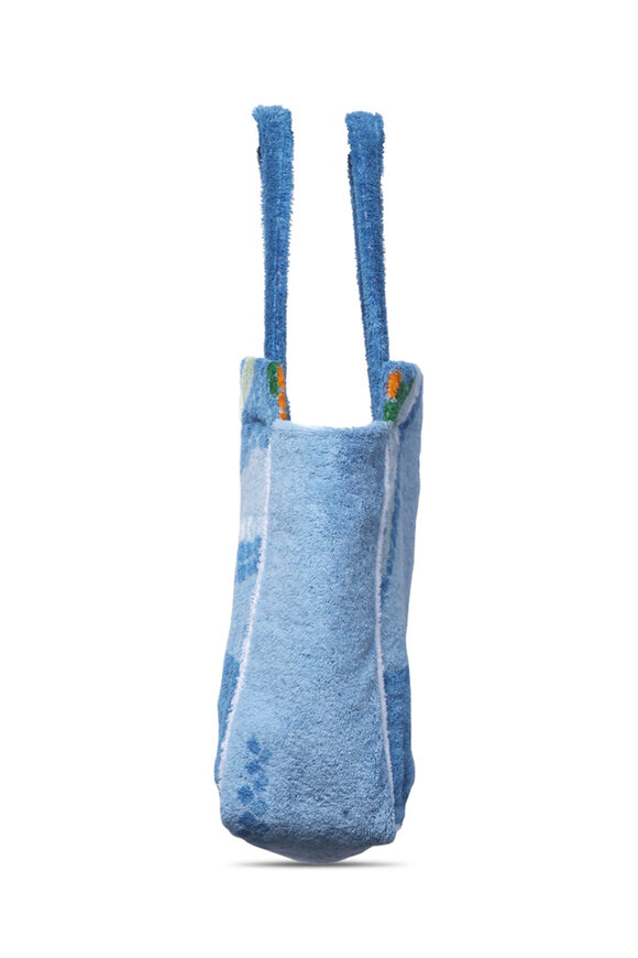 Lily Moross Terry Cloth Cabana Tote in Light Blue - view 3