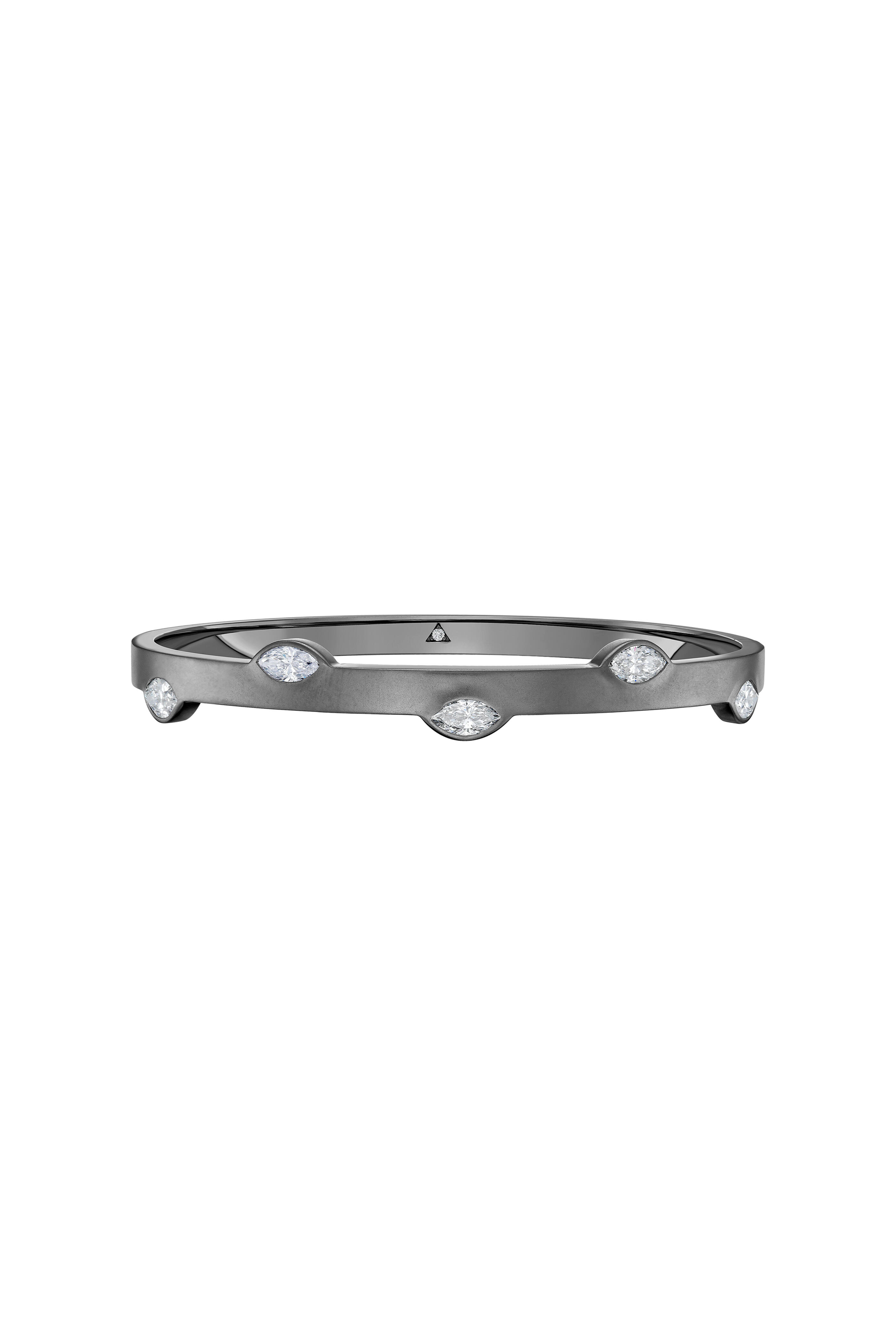 Ruchi - 18k Black Rhodium Lukerti Diamond Bangle