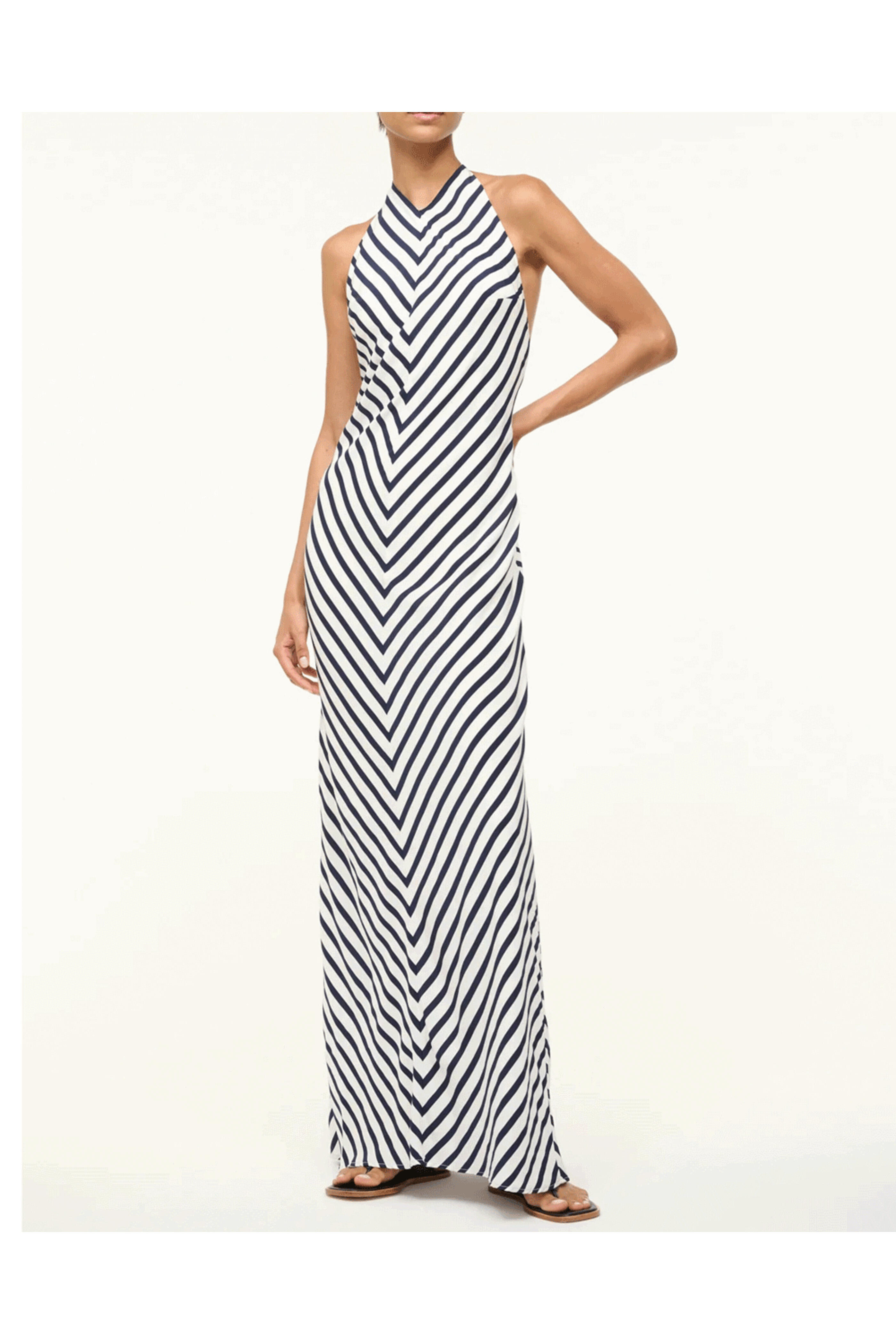 Staud - White and Navy Julie Dress | Mitchell Stores Staud - White and Navy Julie Dress | Mitchell Stores