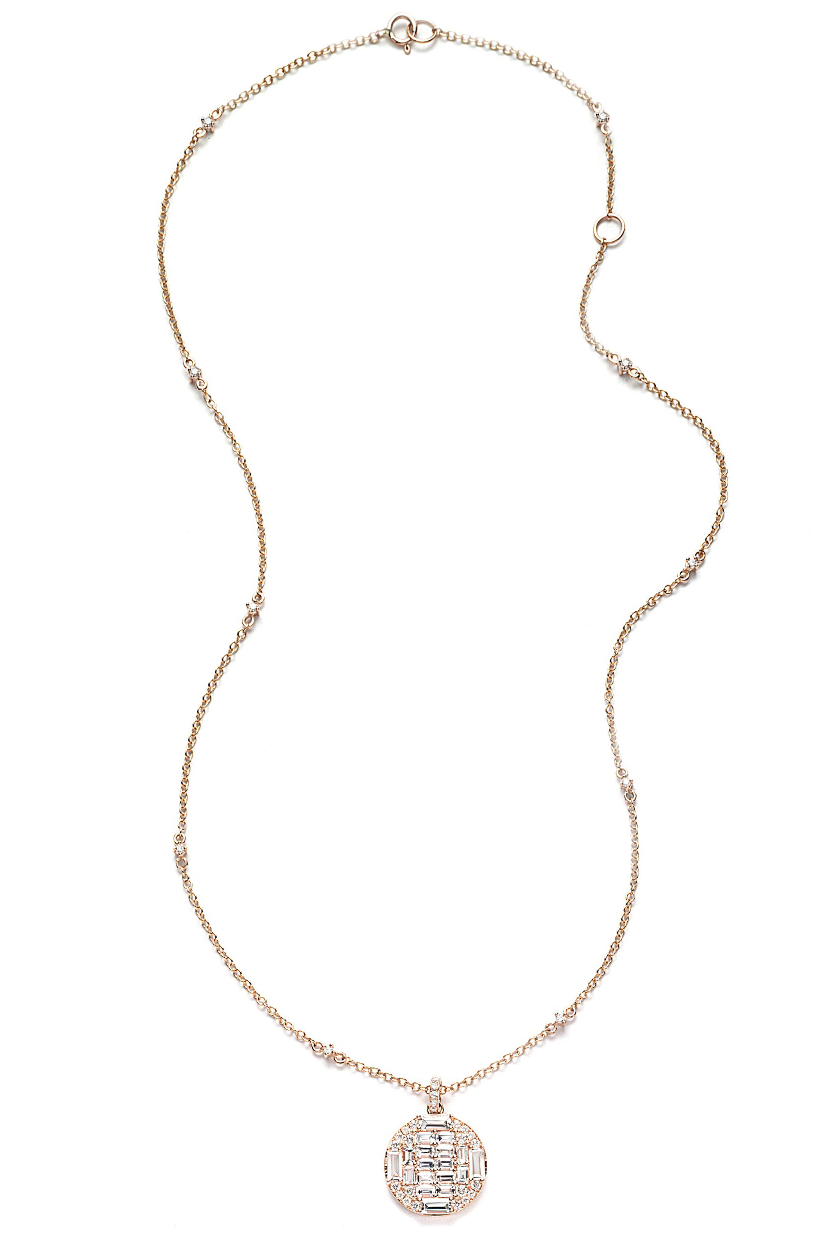 Nam Cho - 18k Rose Gold Navajo Round Pendant Necklace