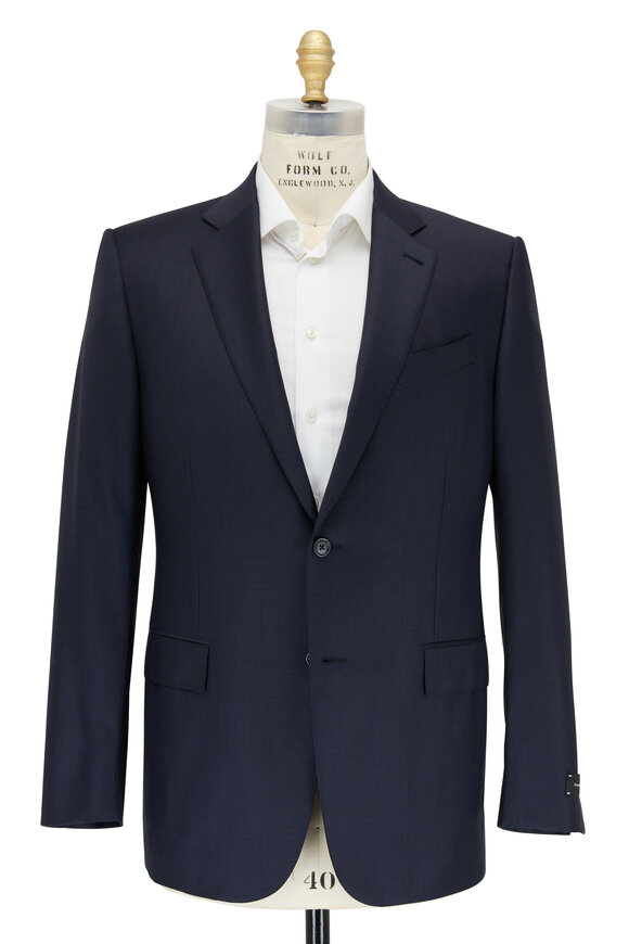 Zegna - Trofeo Navy Blue Pindot Wool Suit