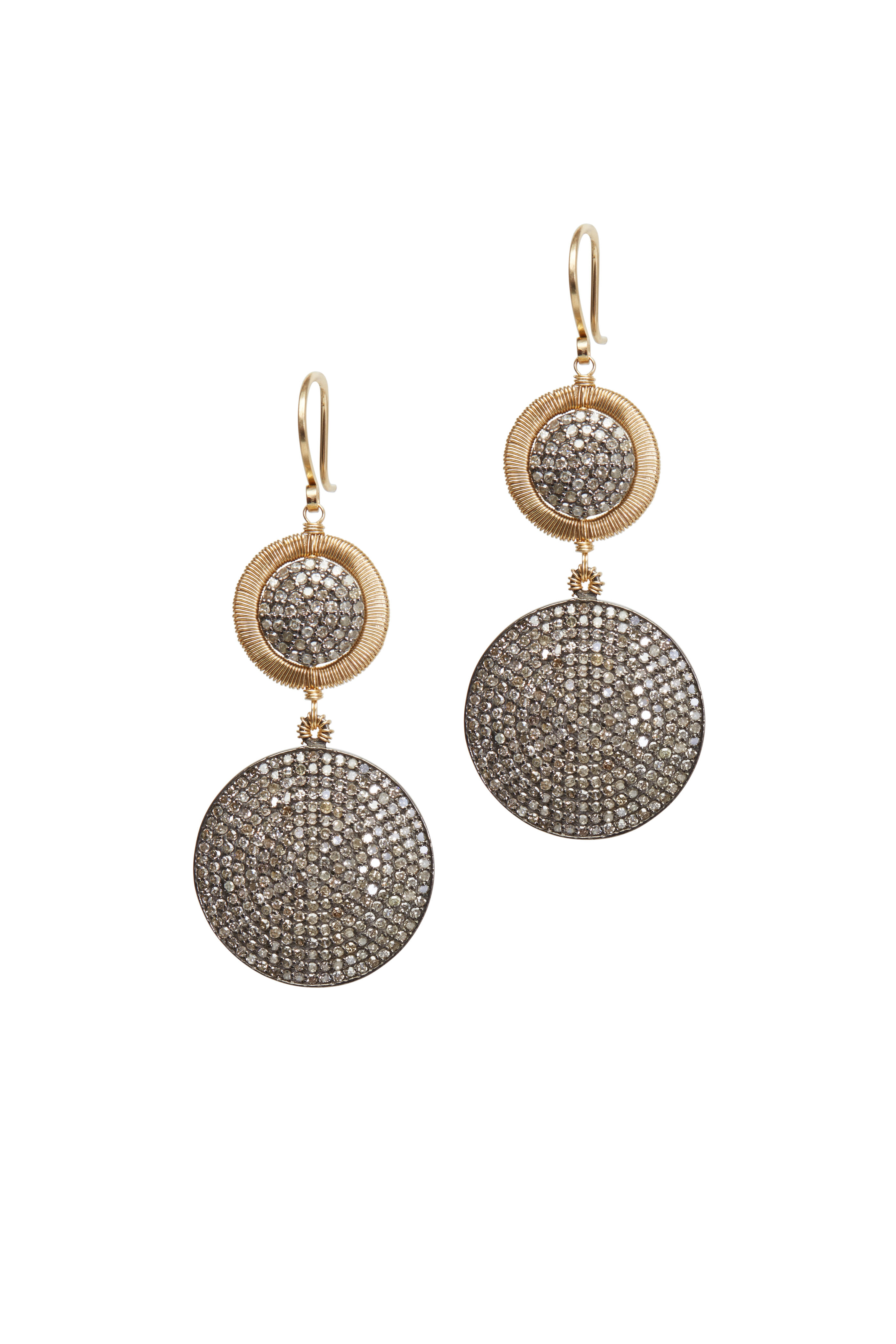 Dana Kellin - 14K White Gold & Pavé-Set Diamonds Drop Earrings