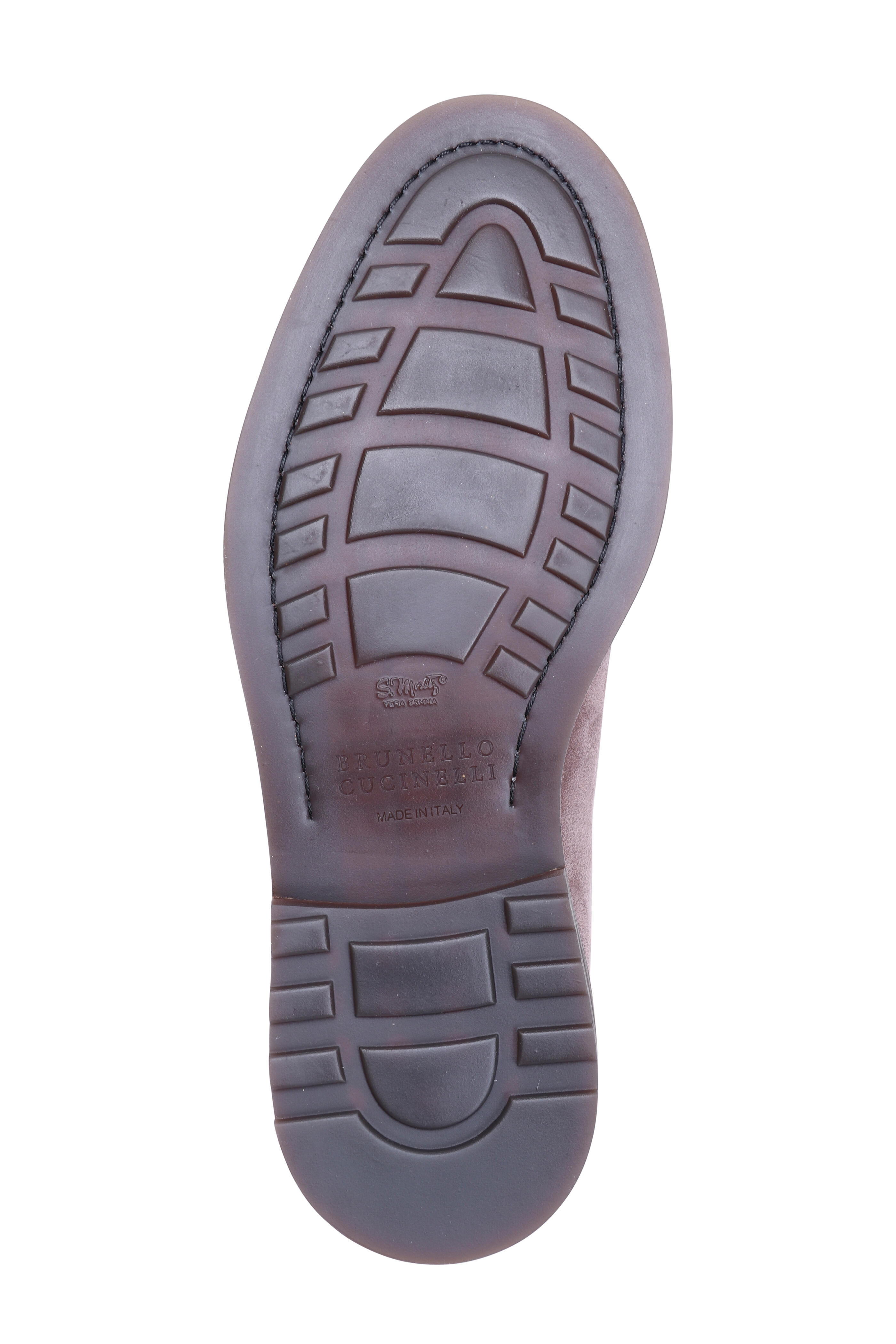 Brunello Cucinelli - Dark Amber Suede Derby Lace Up