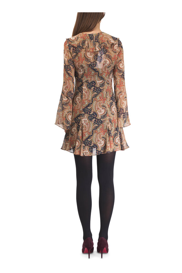 Veronica Beard Adrienne Navy Multi Mini Dress - view 4