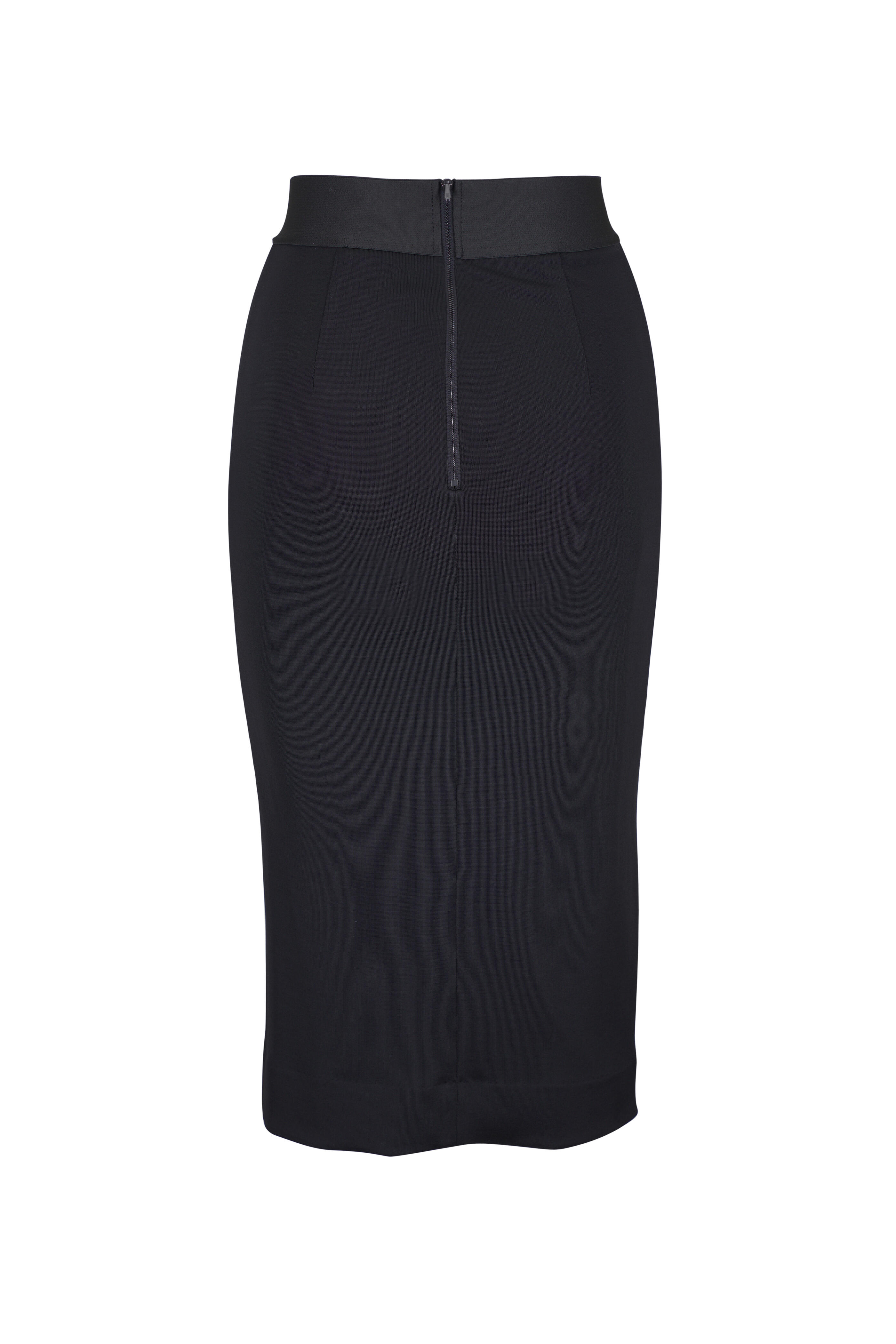 KZ_K Studio - Sando Black Knit Midi Skirt